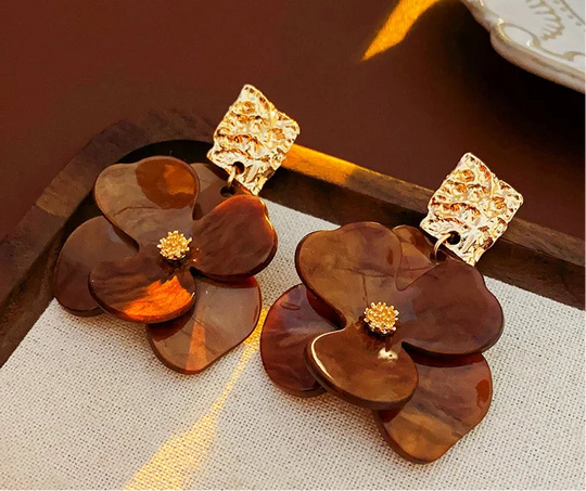 Rose earrings