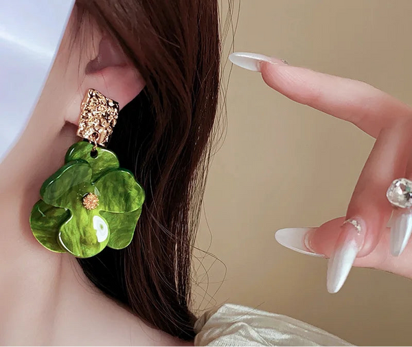 Rose earrings