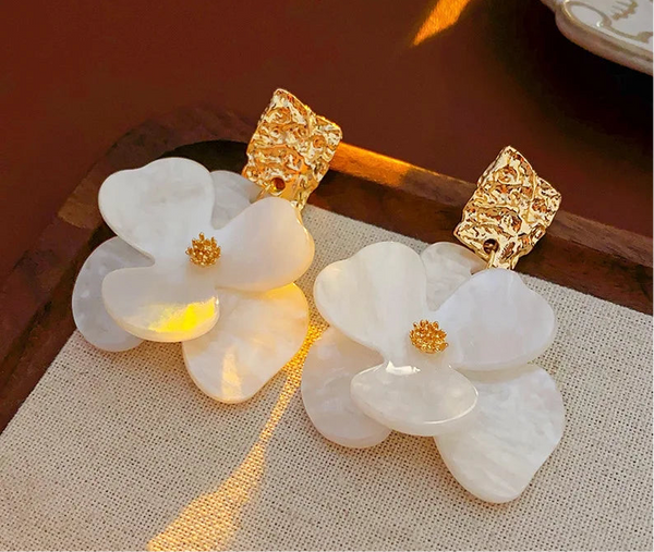 Rose earrings