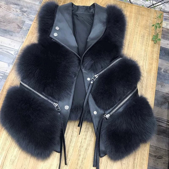 Autum Sleeveless Lady Waistcoat Coat