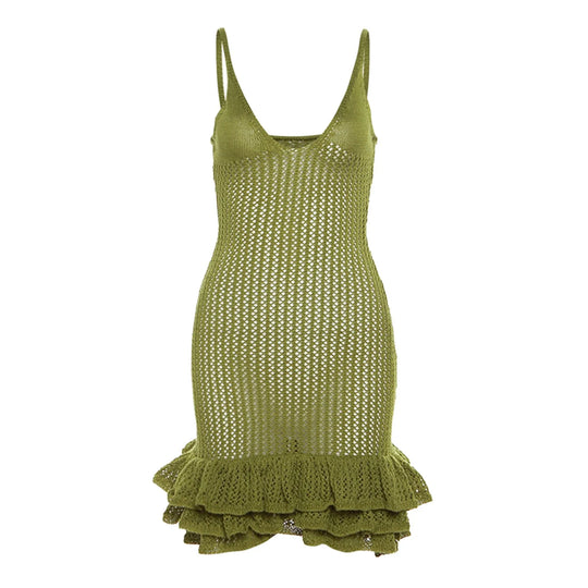 Camil Hollow Knitted Mini Dress