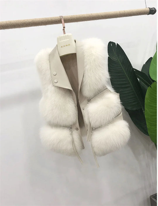Autum Sleeveless Lady Waistcoat Coat
