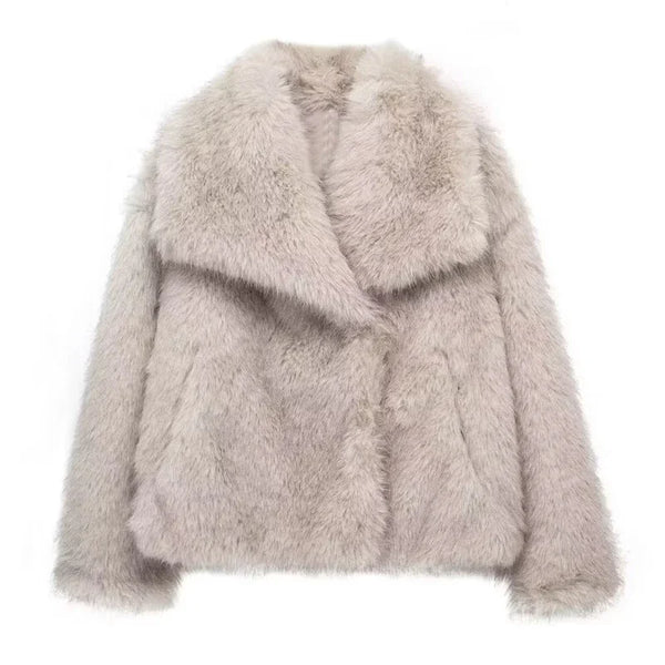 coats Autumn Fur Plush Fluffy
