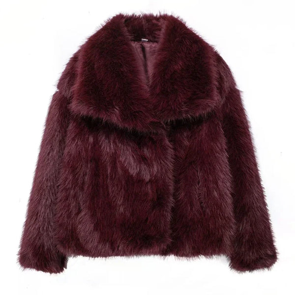 coats Autumn Fur Plush Fluffy