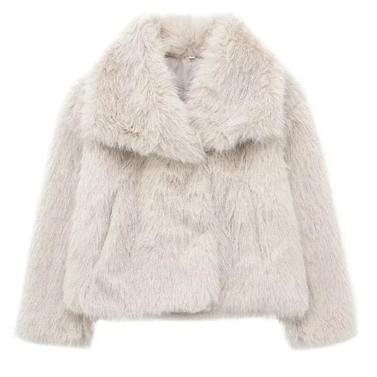coats Autumn Fur Plush Fluffy