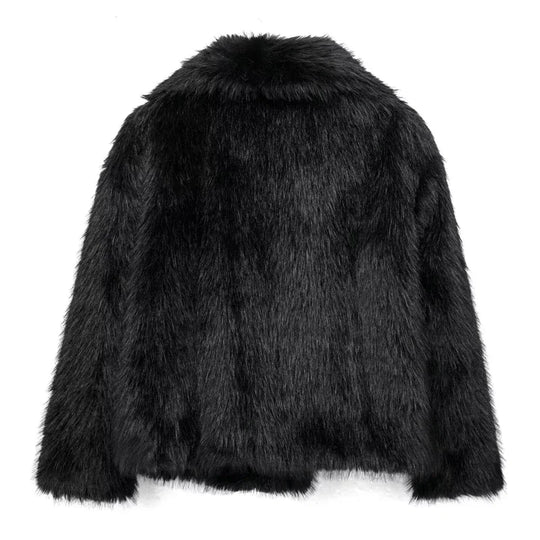 coats Autumn Fur Plush Fluffy